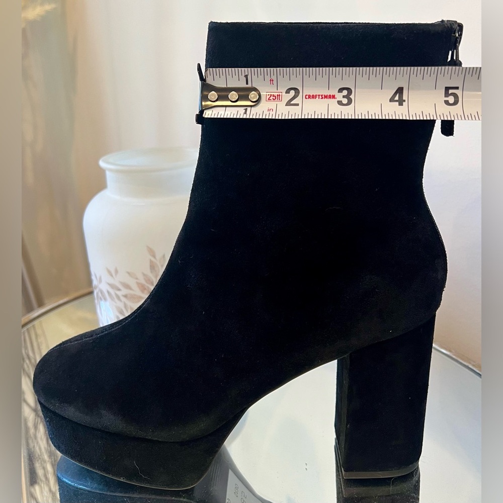 Topshop Black Suede Platform Boots - Picture 10 of 10